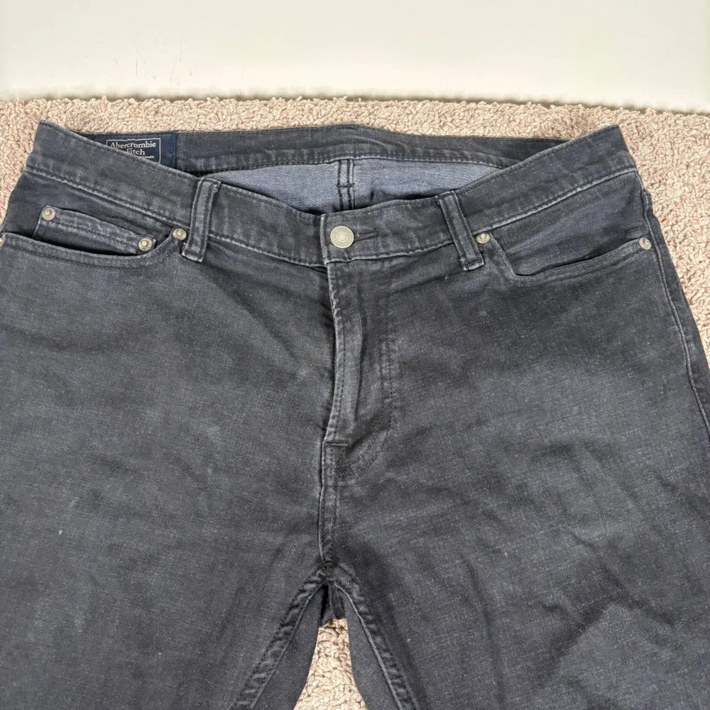 Abercrombie Fitch Langdon Slim Dark Wash Stretch‎ Jeans Mens 34W 32L